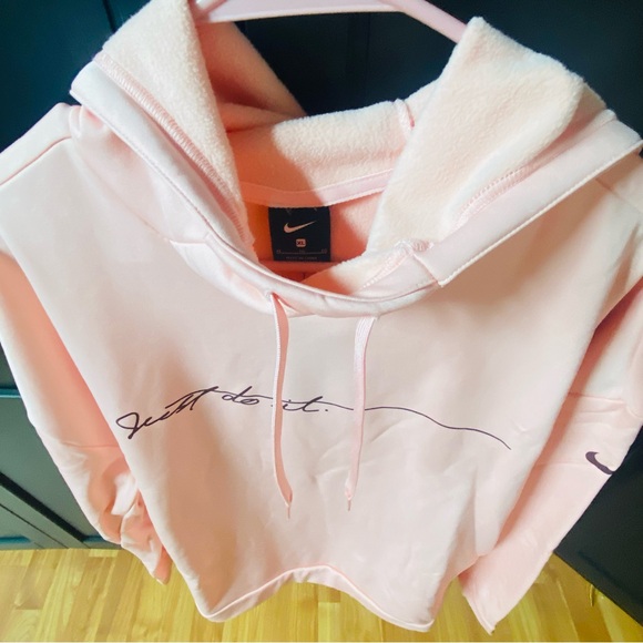 Women’s Nike Pink Just Do It hooded pullover - Picture 3 of 8